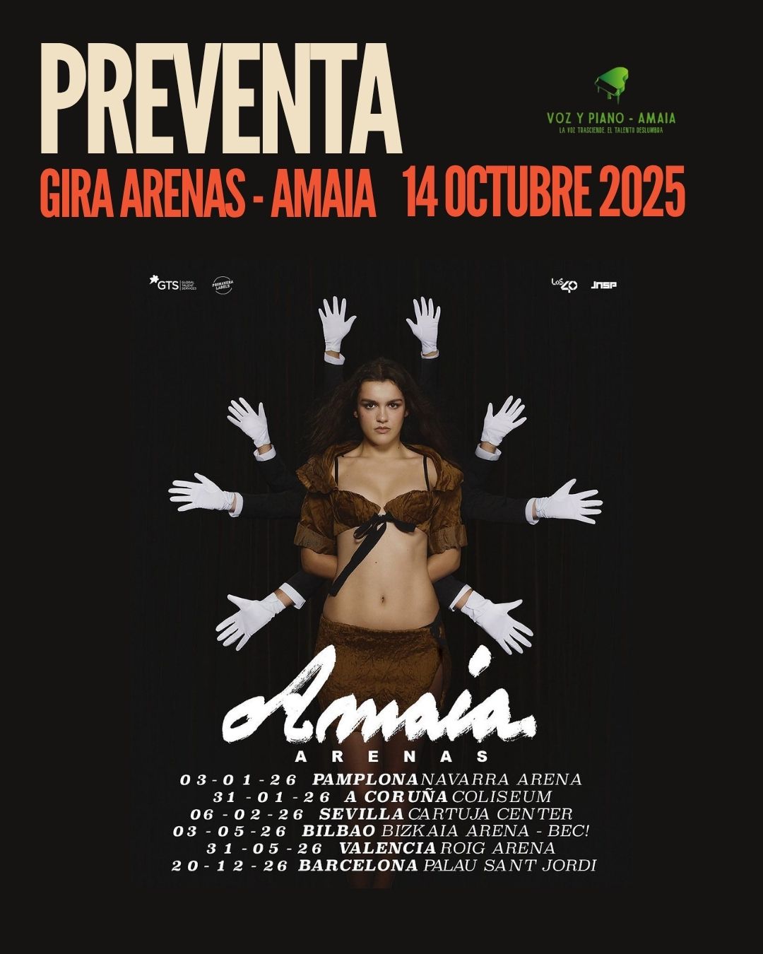 preventa Gira Arenas Amaia